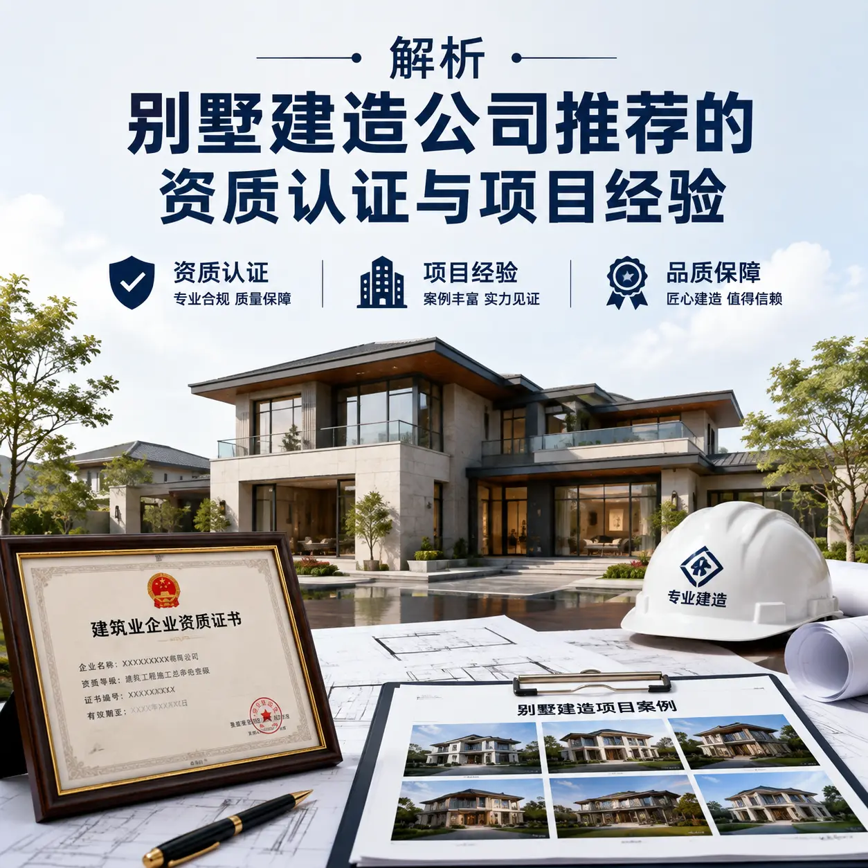 解析 安顺 别墅建造公司推荐的资质认证与项目经验