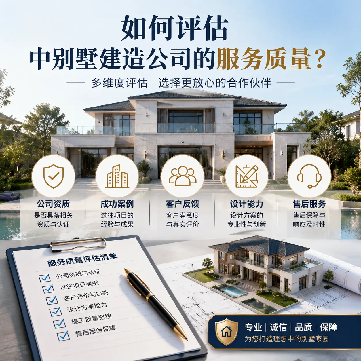 如何评估 安顺 中别墅建造公司的服务质量？