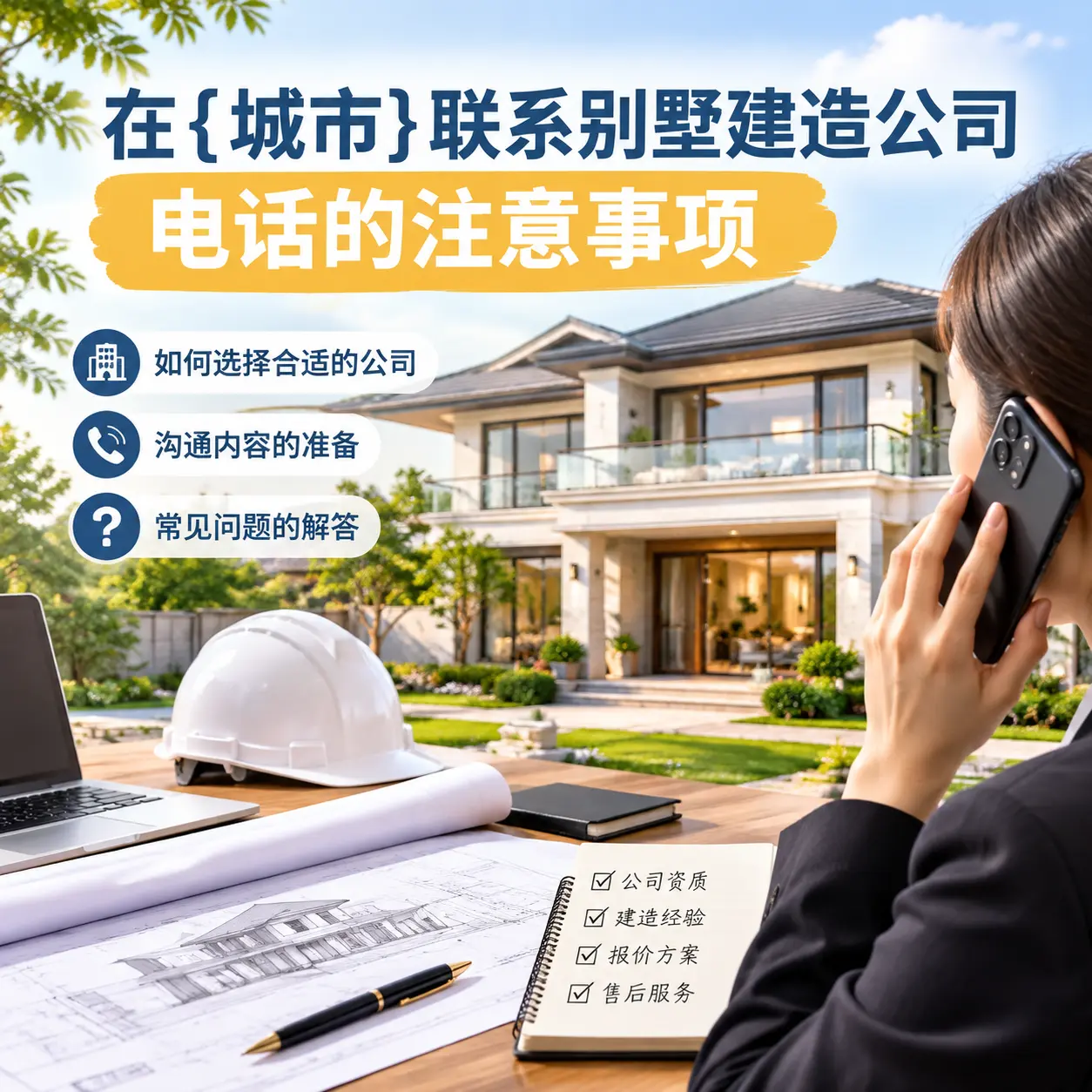 在安顺联系别墅建造公司电话的注意事项